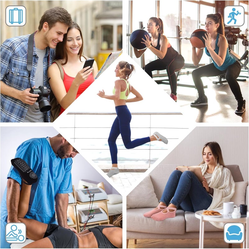 BKP Yoga Socks for Women,Pilates Socks Non Slip Grip Socks Suitable for Ballet,Plasticity,Dance,Home,Training - Image 3